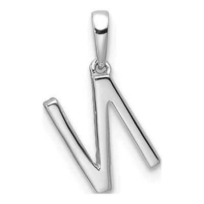 14K White Gold 1/15 ct tw Diamond Letter N Pendant – view 4