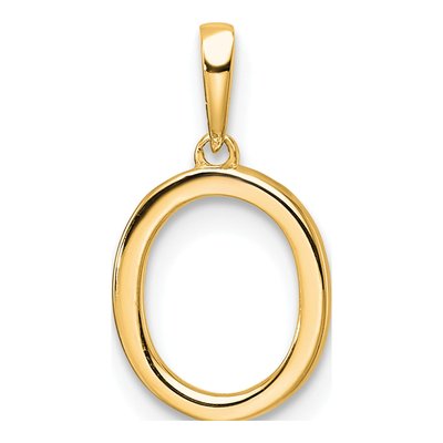 10K Yellow Gold 1/15 ct tw Diamond Letter O Pendant – view 4