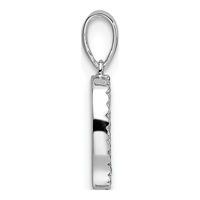 14K White Gold 1/15 ct tw Diamond Letter O Pendant – view 2