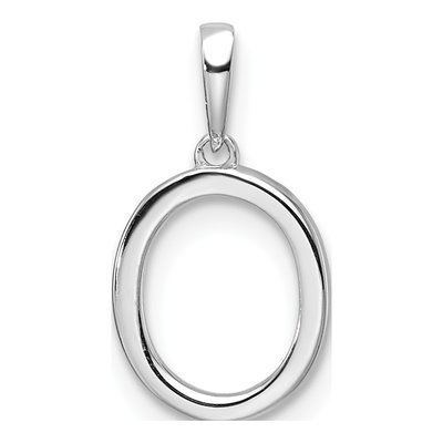 14K White Gold 1/15 ct tw Diamond Letter O Pendant – view 3