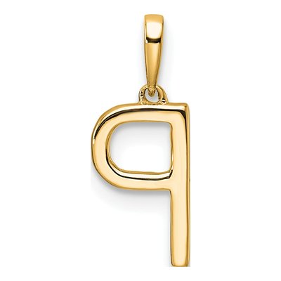 14K Yellow Gold 1/15 ct tw Diamond Letter P Pendant – view 4