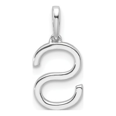 14K White Gold 0.08 ct tw Diamond Letter S Pendant – view 3