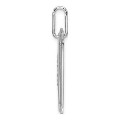 14K White Gold 0.19 ct tw Diamond Dog Tag Initial A Charm – view 3