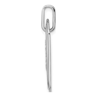 14K White Gold 0.22 ct tw Diamond Dog Tag Initial D Charm – view 3