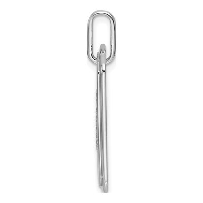 14K White Gold 0.23 ct tw Diamond Dog Tag Initial G Charm – view 3