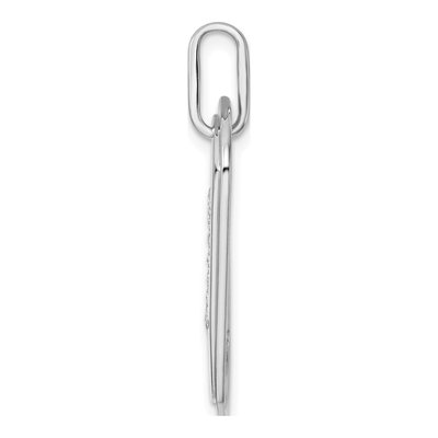 14K White Gold 1/6 ct tw Diamond Initial I Dog Tag Charm – view 3