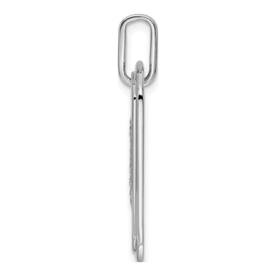 14K White Gold 0.31 ct tw Diamond Dog Tag Initial M Charm – view 3