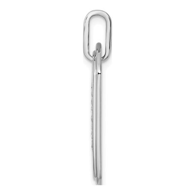 14K White Gold 0.26 ct tw Diamond Dog Tag Initial N Charm – view 3