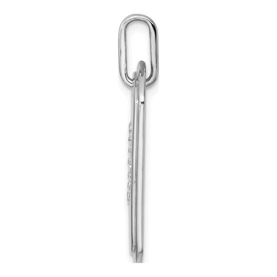 14K White Gold 0.22 ct tw Diamond Dog Tag Initial O Charm – view 3