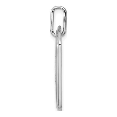 14K White Gold 1/5 ct tw Diamond Dog Tag Initial Q Charm – view 3