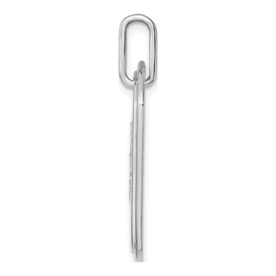 14K White Gold 1/6 ct tw Diamond Dog Tag Initial S Charm – view 3