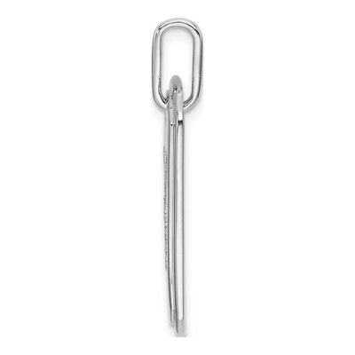 14K White Gold 1/6 ct tw Diamond Dog Tag Initial X Charm – view 3