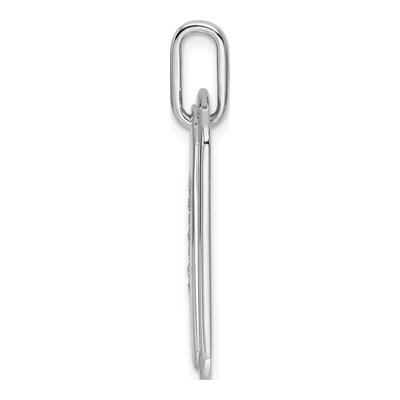 14K White Gold 1/7 ct tw Diamond Dog Tag Initial Y Charm – view 3