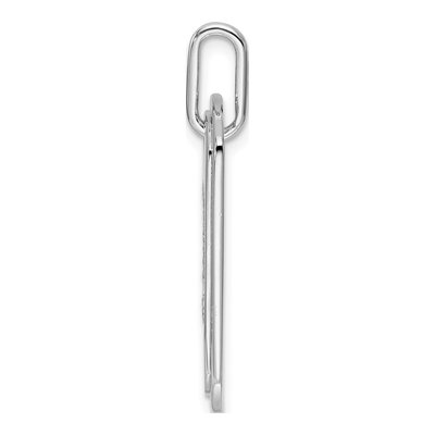 14K White Gold 1/6 ct tw Diamond Dog Tag Initial Z Charm – view 3