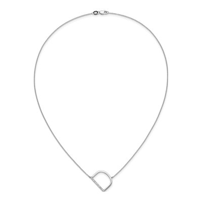 14K White Gold 1/7 ct tw Diamond Initial D Necklace – view 6