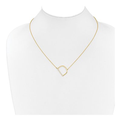 14K Yellow Gold 1/7 ct tw Diamond Initial D Necklace – view 5