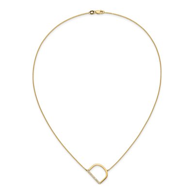 14K Yellow Gold 1/7 ct tw Diamond Initial D Necklace – view 6