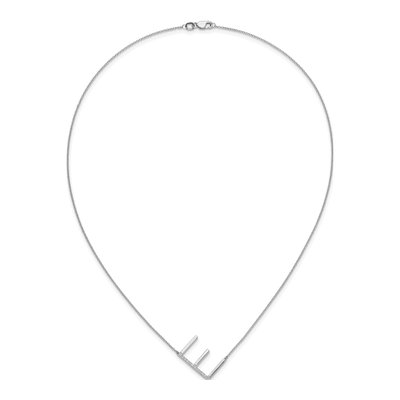 14K White Gold 1/7 ct tw Diamond Initial E Necklace – view 6