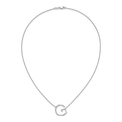 14K White Gold 0.28 ct tw Diamond Initial G Necklace – view 6