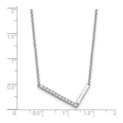 14K White Gold 1/7 ct tw Diamond Initial L Necklace – view 4