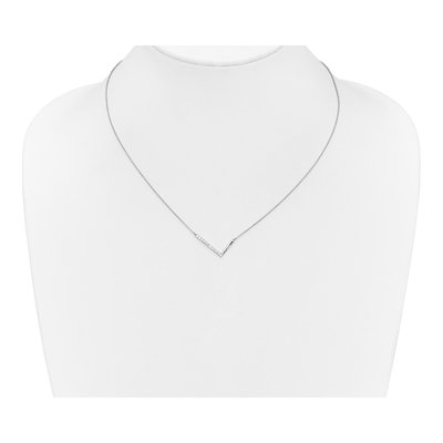 14K White Gold 1/7 ct tw Diamond Initial L Necklace – view 5