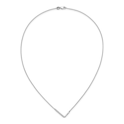 14K White Gold 1/7 ct tw Diamond Initial L Necklace – view 6