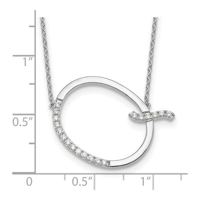 14K White Gold 0.23 ct tw Diamond Initial Q Necklace – view 4