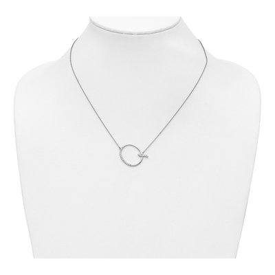 14K White Gold 0.23 ct tw Diamond Initial Q Necklace – view 5