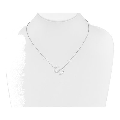 14K White Gold 1/5 ct tw Diamond Initial S Necklace – view 5