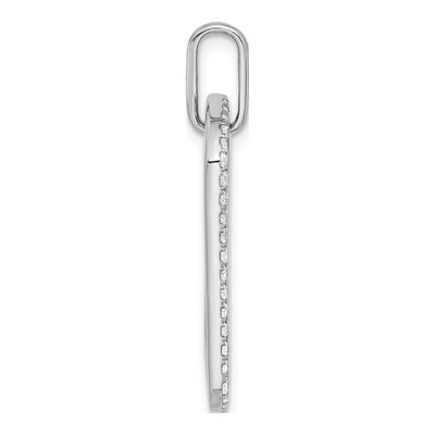 14K White Gold 0.55 ct tw Personalized Diamond Dog Tag Charm – view 2