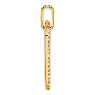 14K Yellow Gold 0.55 ct tw Personalized Diamond Dog Tag Charm – view 2