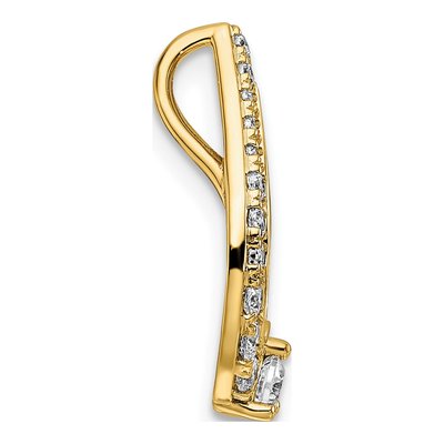 14K Yellow Gold 1/2 ct tw Diamond Teardrop Slide Pendant – view 2