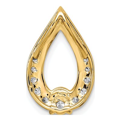 14K Yellow Gold 1/2 ct tw Diamond Teardrop Slide Pendant – view 3