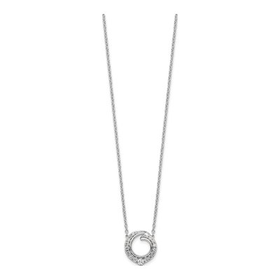 14K White Gold 1/2 ct tw Diamond Swirl Necklace – view 3