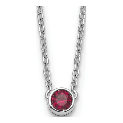 14K White Gold Personalized Birthstone Necklace – view 2