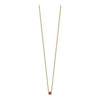 14K Yellow Gold Personalized Birthstone Necklace – view 3