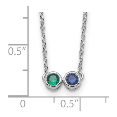 14K White Gold Family Birthstone Necklace – view 4