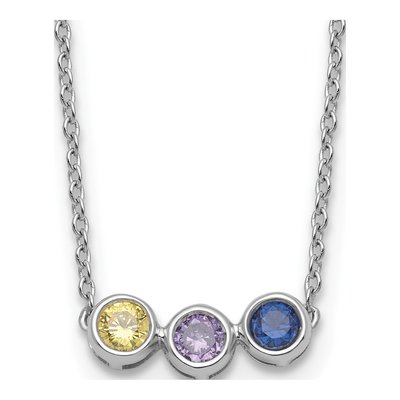 14K White Gold Family Necklace – view 3