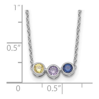14K White Gold Family Necklace – view 5