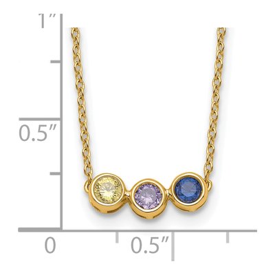 14K Yellow Gold Family Necklace – view 4