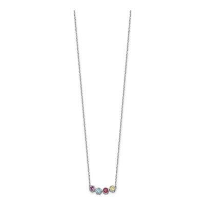 14K White Gold Family Necklace – view 4