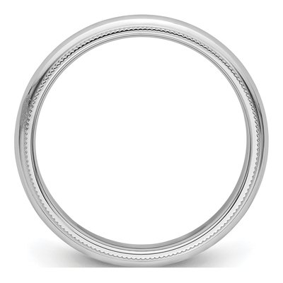 Platinum 4mm Milgrain Comfort-Fit Wedding Band – view 3
