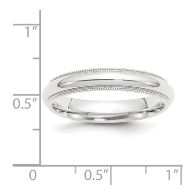 Platinum 4mm Milgrain Comfort-Fit Wedding Band – view 5