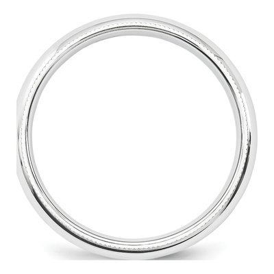 Platinum 5mm Milgrain Comfort-Fit Wedding Band – view 2