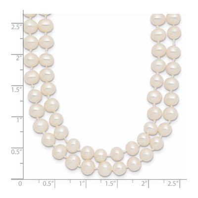14K Yellow Gold Freshwater Cultured Pearl Double Strand Necklace – view 2
