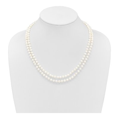 14K Yellow Gold Freshwater Cultured Pearl Double Strand Necklace – view 4