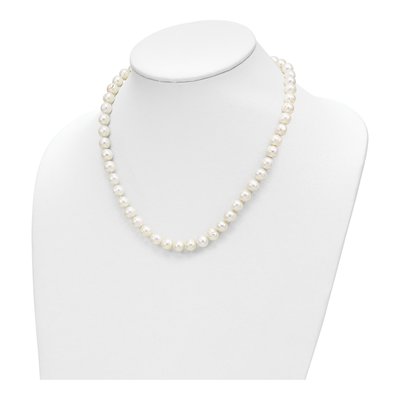 14K Yellow Gold Freshwater Cultured Pearl Graduated Necklace – view 5