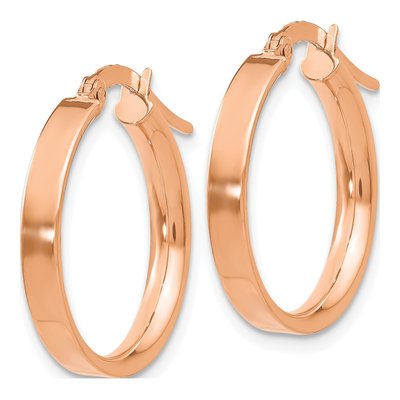 14K Rose Gold 16mm Tube Hoop Earrings – view 3