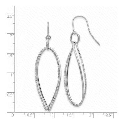 14K White Gold Twisted Dangle Earrings – view 6