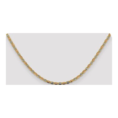 14K Tri-Color Gold 2.75mm Valentino Chain – view 4